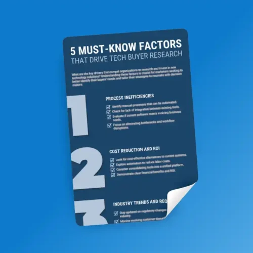 resource featured image Checklist Five Must-Know Factors That Drive Tech Buyer Research